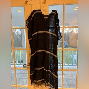 Lemlem Black and White Striped Maxi Dress